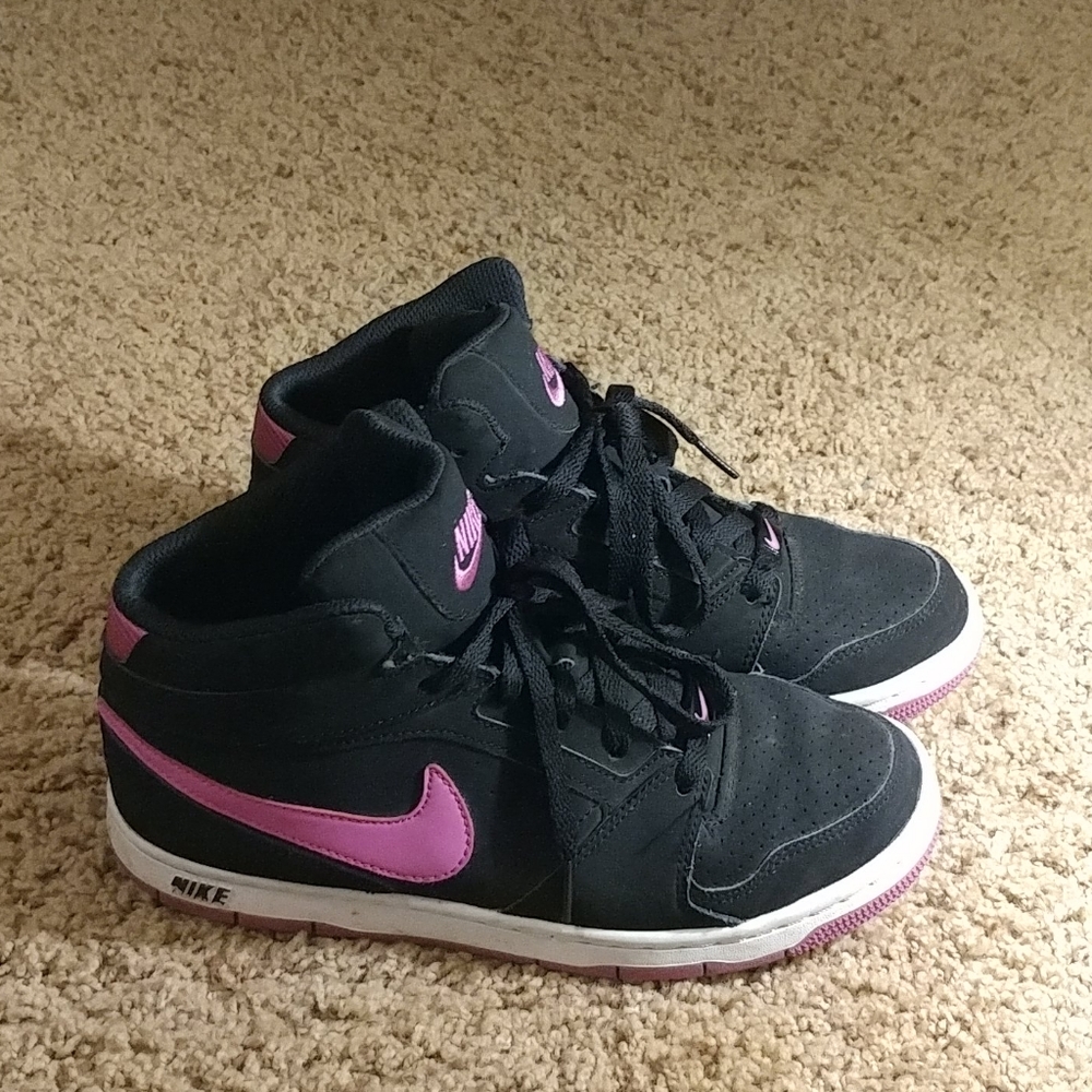 Black and Pink NIKE hightops